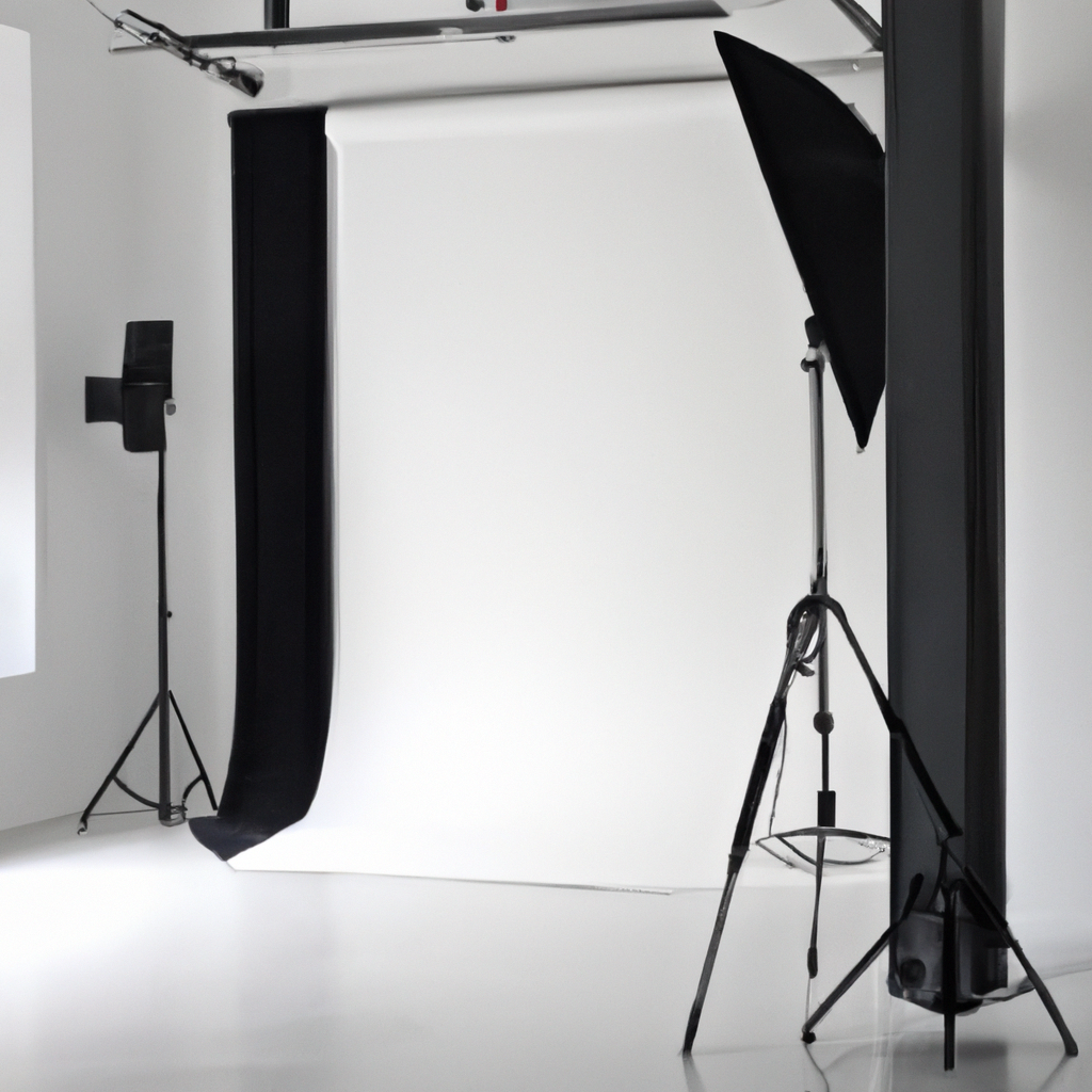 Světlé minimalistické fotostudio s denním světlem, bílá cyklorama, moderní vybavení