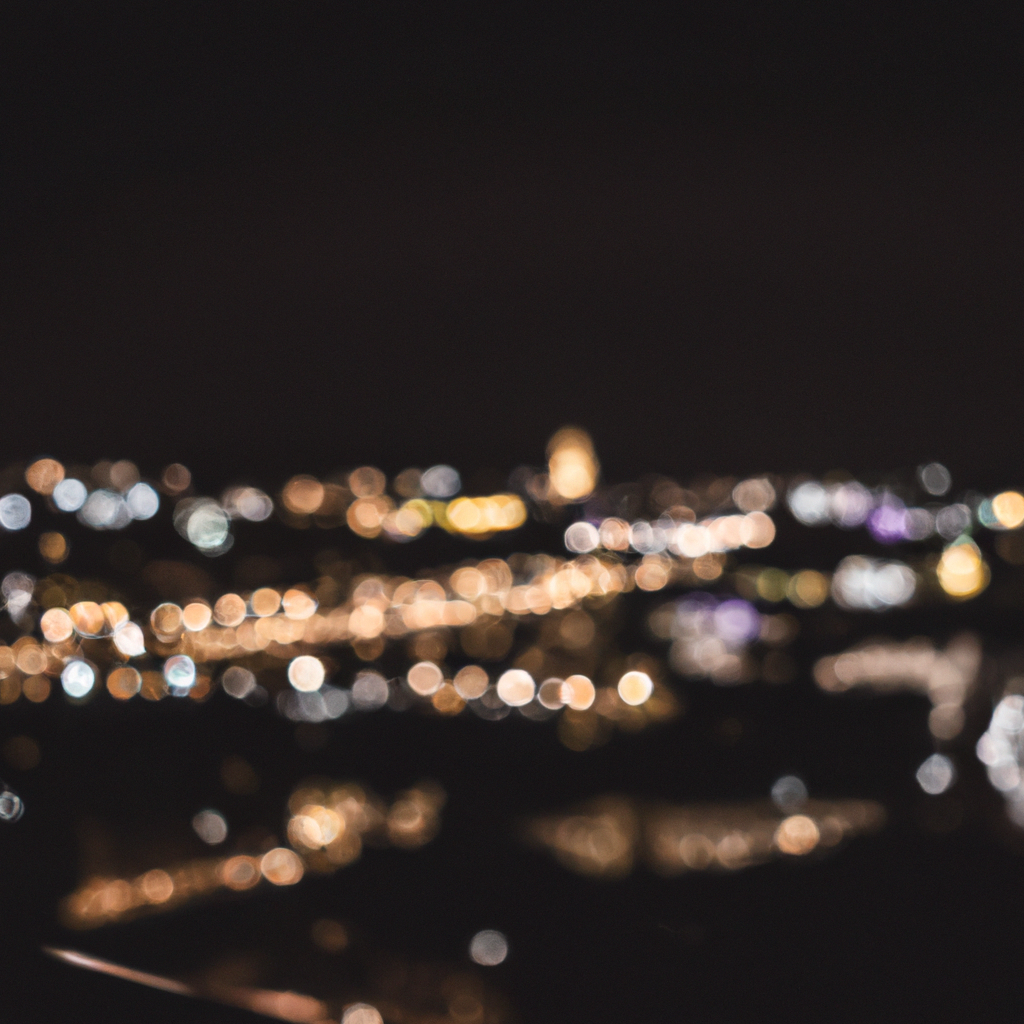 Noční světla města jako abstraktní pozadí